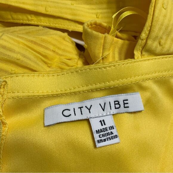City Vibes yellow dress size 11 - Picture 6 of 7